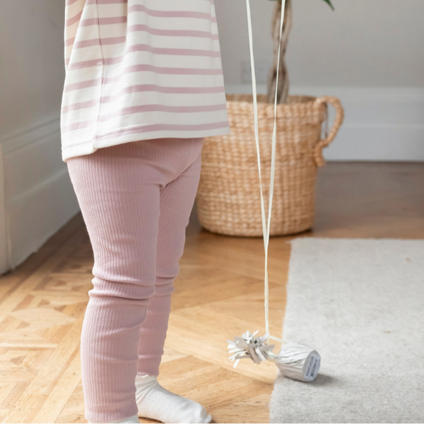 Ribbed Leggings - Dusky Pink