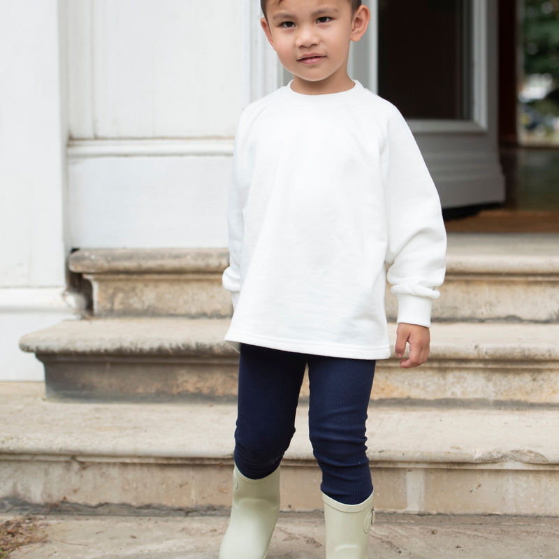 Ribbed Leggings - Navy