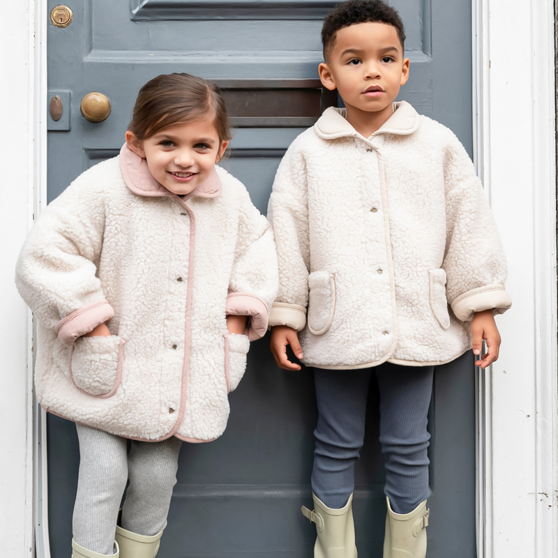 *PRE-ORDER* Reversible Teddy Coat - Stone