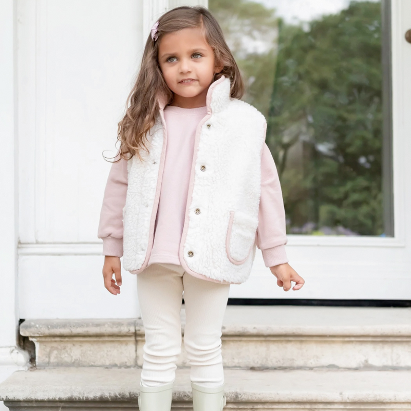 *PRE-ORDER* Reversible Teddy Body Warmer - Dusky Pink