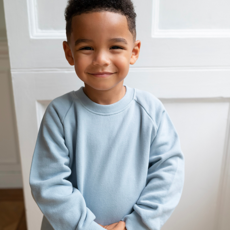 Cotton Sweatshirt - Cornflower Blue