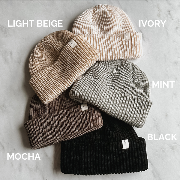 Ribbed Beanie - Various Colours