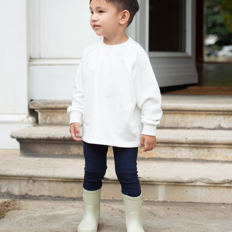 Ribbed Leggings - Navy