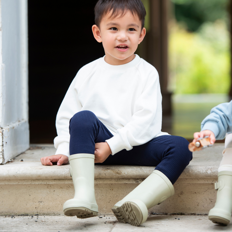 Ribbed Leggings - Navy