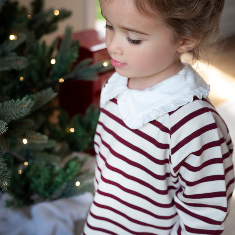 Cotton Frill Collar Top - Ivory