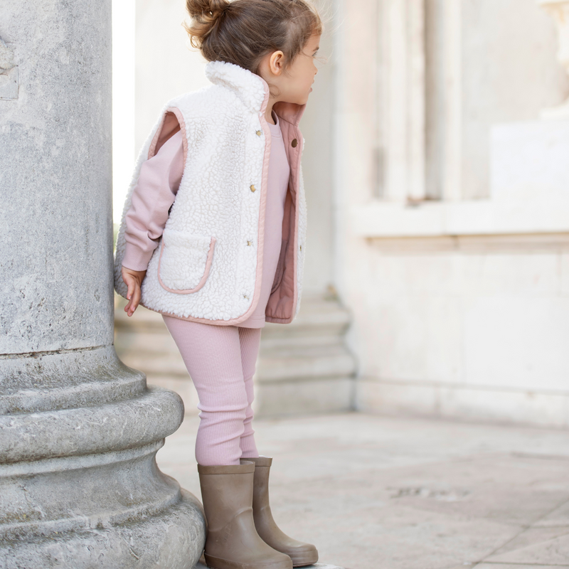 *PRE-ORDER* Reversible Teddy Body Warmer - Dusky Pink