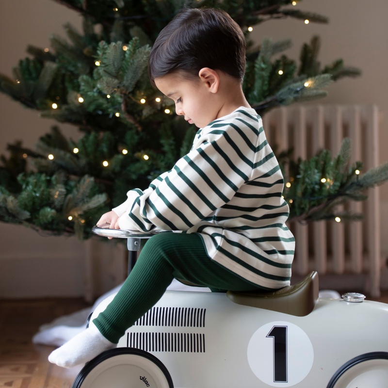 Ribbed Leggings - Bottle Green