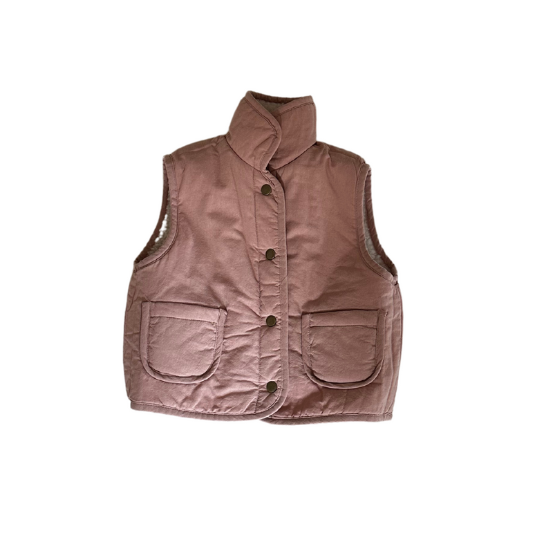 *PRE-ORDER* Reversible Teddy Body Warmer - Dusky Pink