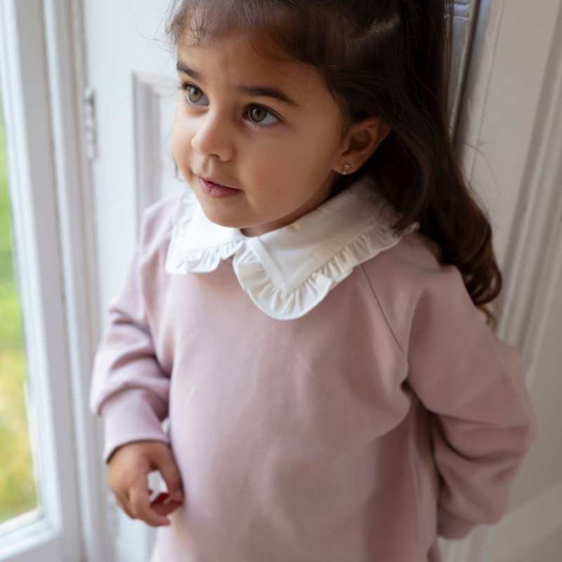 Cotton Frill Collar Top - Ivory
