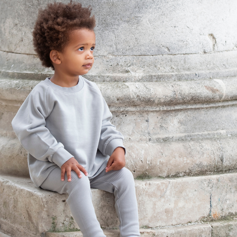 Ribbed Leggings - Powder Blue