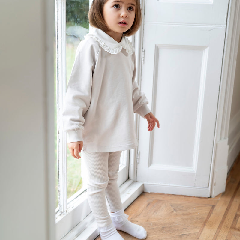 Ribbed Leggings - Off White