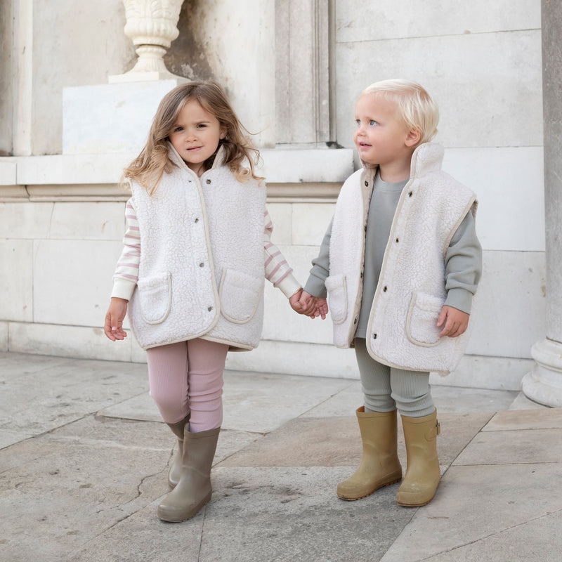 *PRE-ORDER* Reversible Teddy Body Warmer - Stone