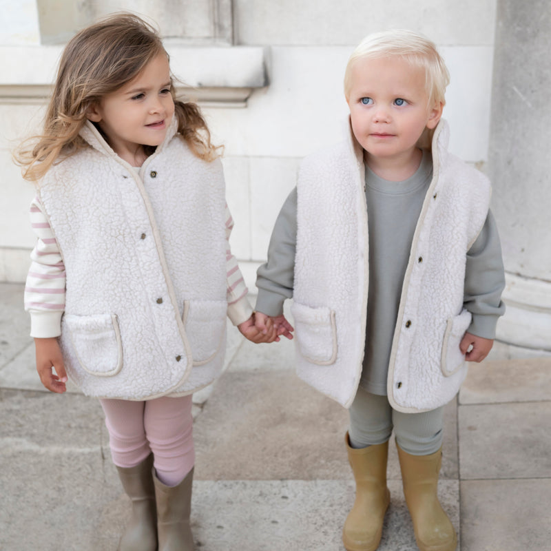 *PRE-ORDER* Reversible Teddy Body Warmer - Stone