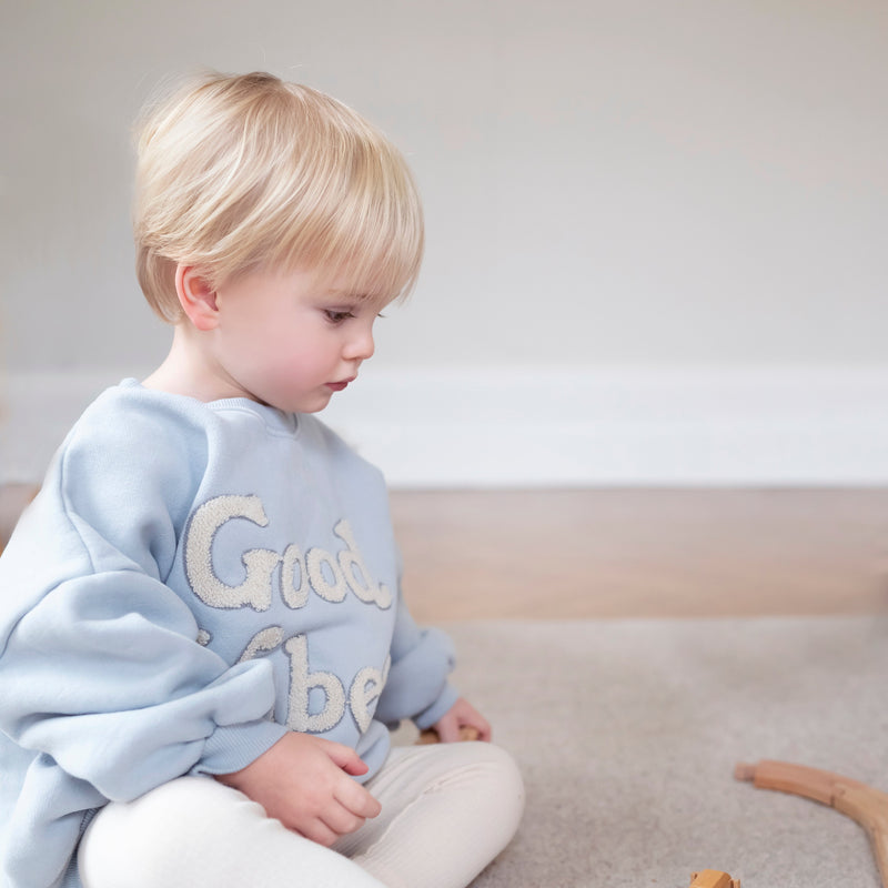 Good Vibes Sweatshirt - Pale Blue