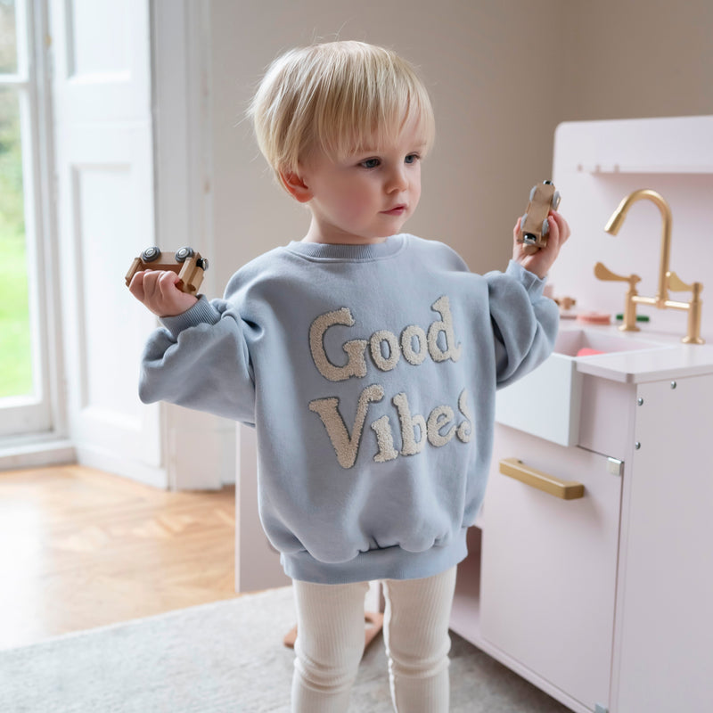 Good Vibes Sweatshirt - Pale Blue