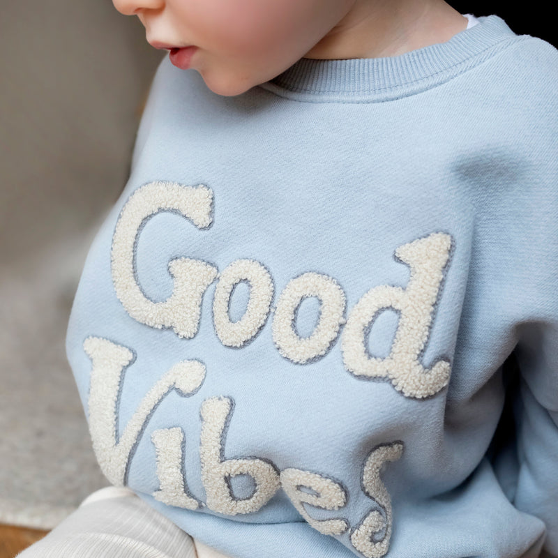 Good Vibes Sweatshirt - Pale Blue