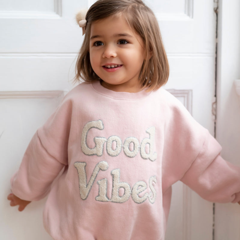 Good Vibes Sweatshirt - Pale Pink