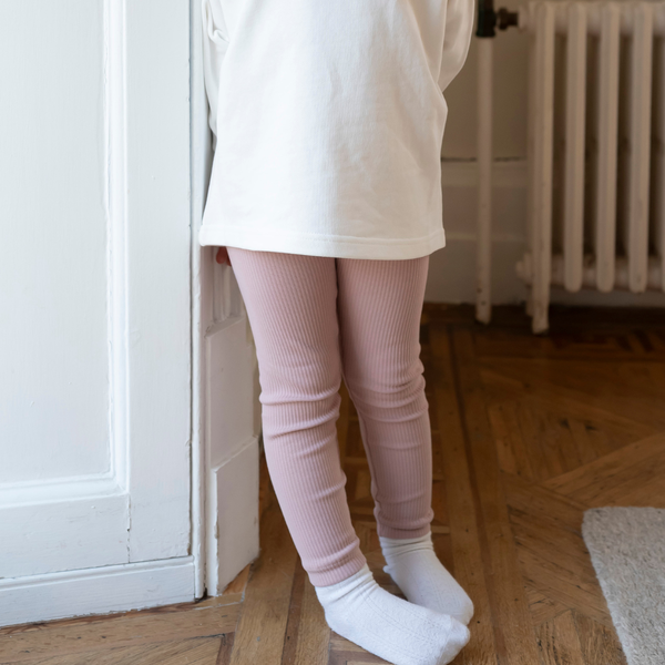 Ribbed Leggings - Dusky Pink