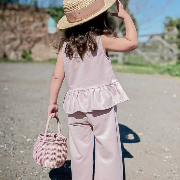 Peplum Summer Set - Dusky Pink
