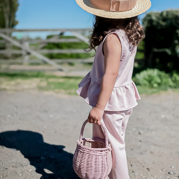 Peplum Summer Set - Dusky Pink