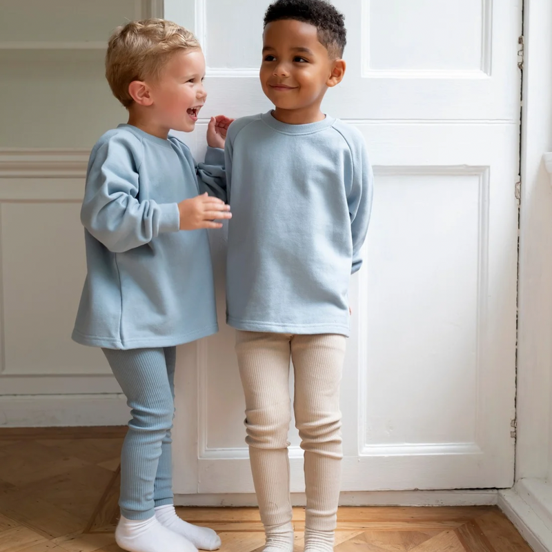 Ribbed Leggings Light Beige1