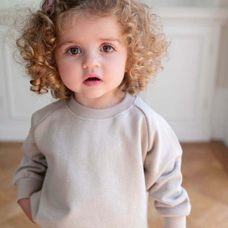 Cotton Sweatshirt - Light Beige