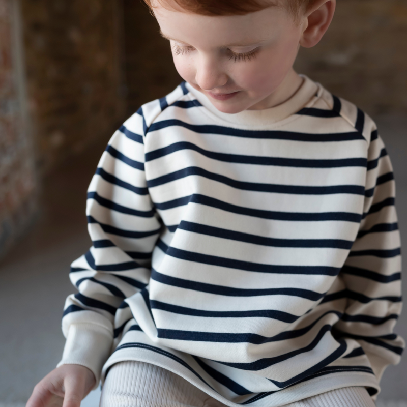 Cotton Sweatshirt - Breton Stripe