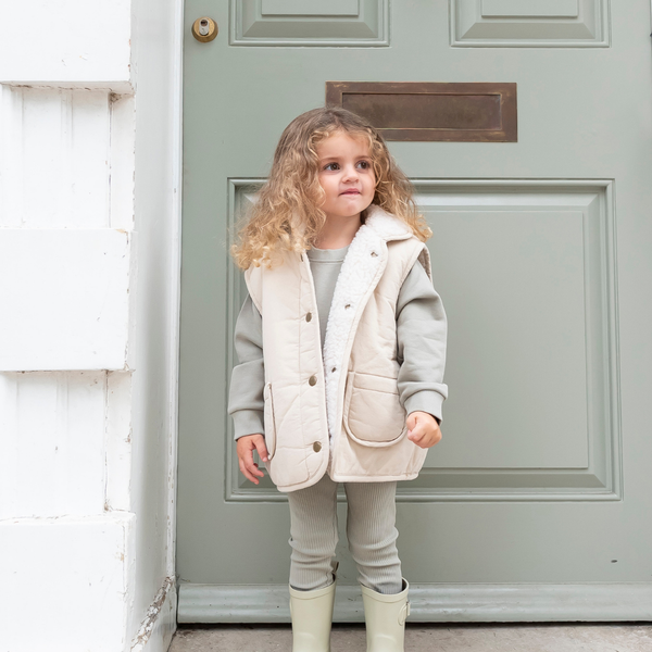 *PRE-ORDER* Reversible Teddy Body Warmer - Stone
