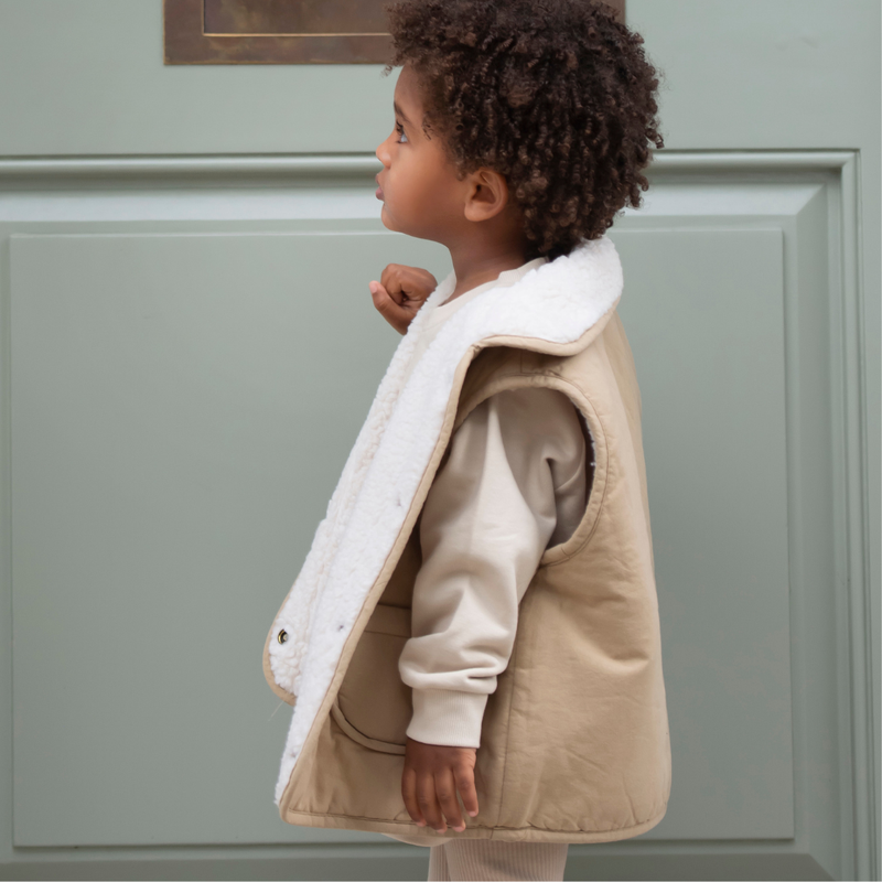 *PRE-ORDER* Reversible Teddy Body Warmer - Tan