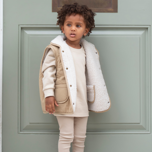 *PRE-ORDER* Reversible Teddy Body Warmer - Tan