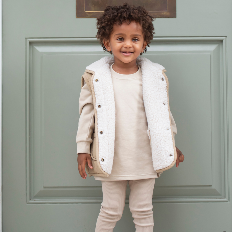 *PRE-ORDER* Reversible Teddy Body Warmer - Tan