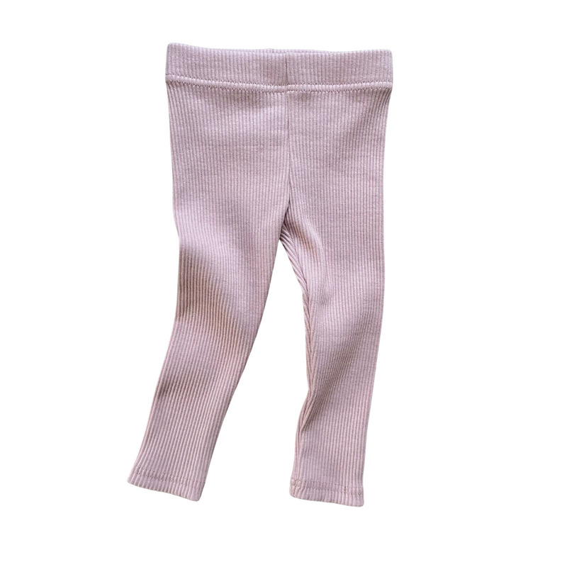 Ribbed Leggings - Pale Pink