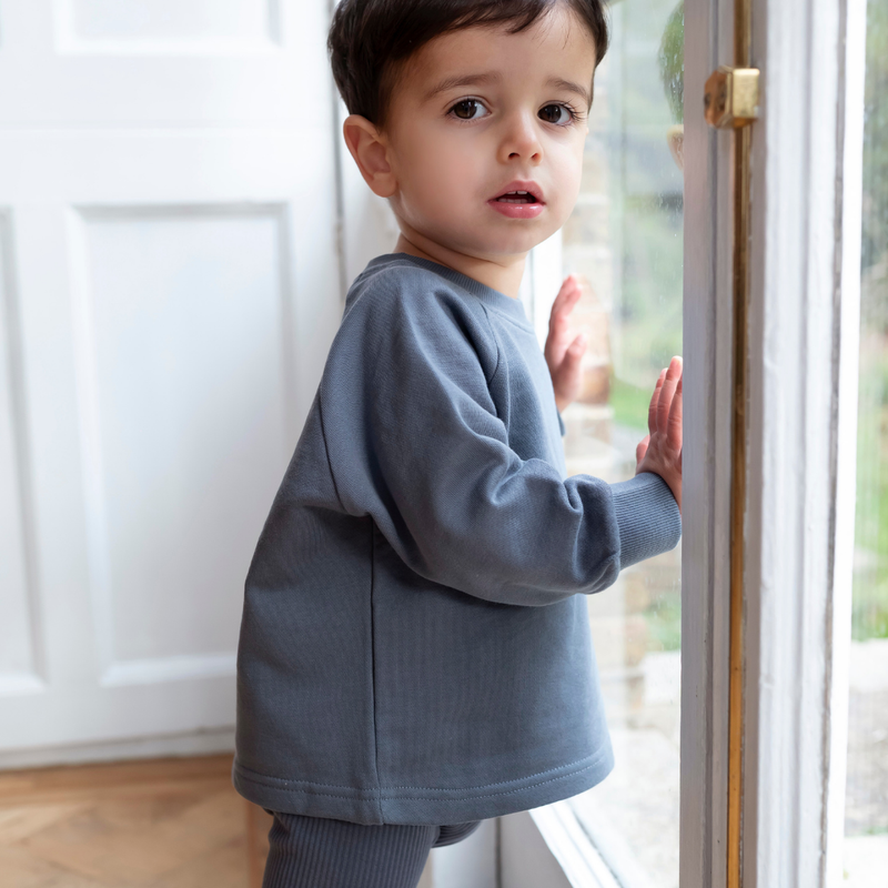 Cotton Sweatshirt - Marine Blue