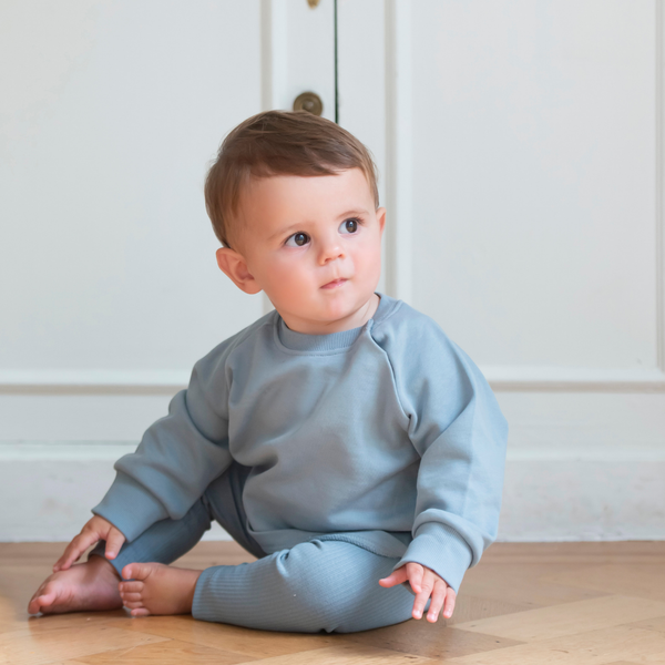 Ribbed Leggings - Cornflower Blue