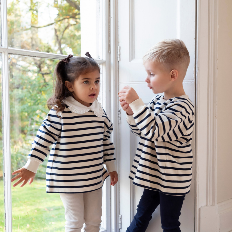 Cotton Sweatshirt - Breton Stripe