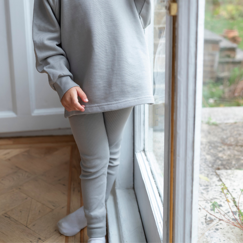 Ribbed Leggings - Powder Blue