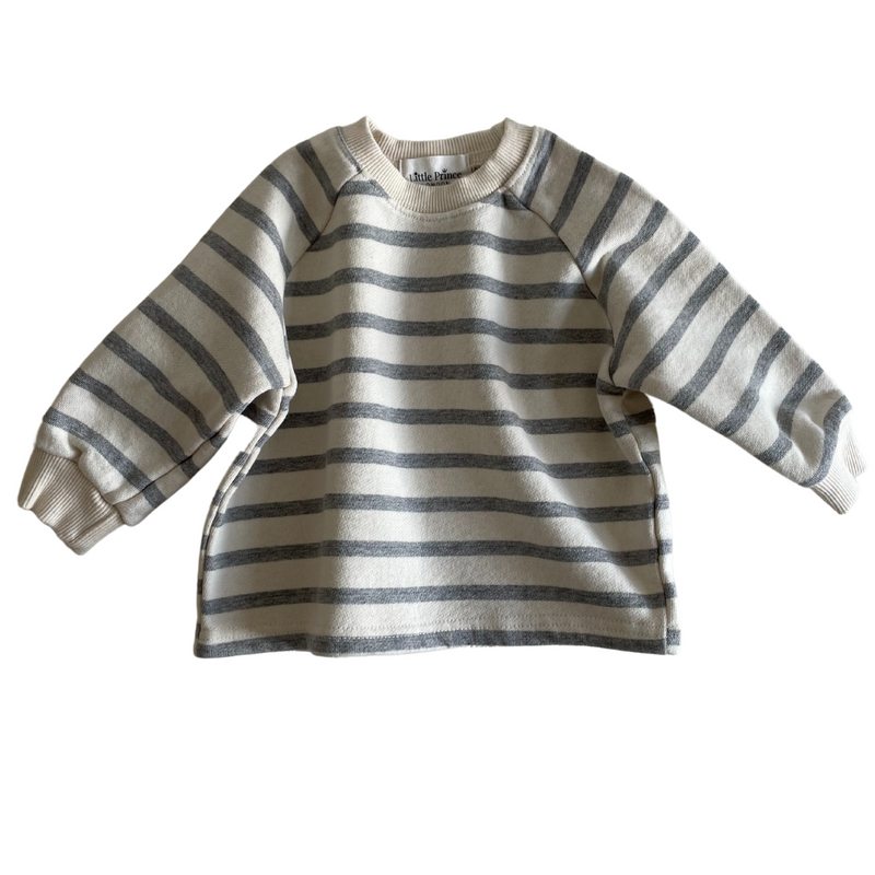 Cotton Sweatshirt - Grey Stripe